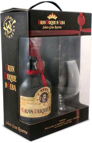 На фото изображение Gran Duque dAlba, Coffret with 2 Glasses, 0.7 L (Гран Дуке дАльба, в подарочной коробке с 2 бокалами объемом 0.7 литра)