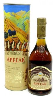 In the photo image Armenian Cognac Aregak 5 Stars, in tube, 0.5 L