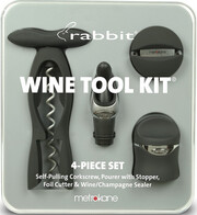 Metrokane, Rabbit Wine Tool Kit, set of 4 pcs