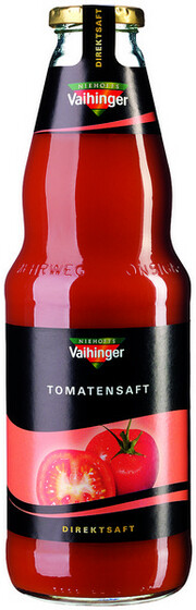На фото изображение Vaihinger Tomatensaft, 0.75 L (Вайхингер томатный объемом 0.75 литра)