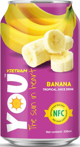 Ю Вьетнам Банан, Напиток Сокосодержащий 30%, 0.33 л