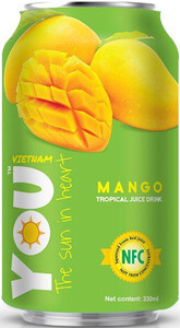 Ю Вьетнам Манго, Напиток Сокосодержащий 30%, 0.33 л