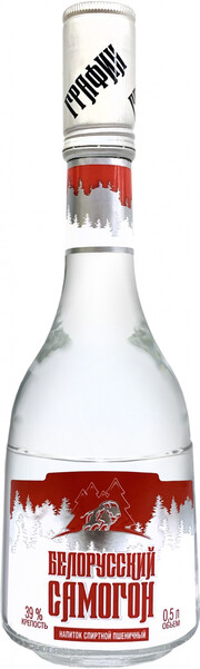 На фото изображение Белорусский Самогон Пшеничный, объемом 0.5 литра (Belorusskij Samogon Pshenichnyj 0.5 L)