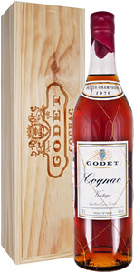 Godet, Vintage, Petite Champagne AOC, 1970, wooden box, 0.7 л