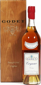 Godet, Vintage, Petite Champagne AOC, 1972, wooden box, 0.7 L