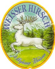 На фото изображение Der Hirschbrau, Weisser Hirsch, in keg, 30 L (Хиршбрау, Вайссер Хирш, в кеге объемом 30 литров)