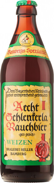 In the photo image Schlenkerla, Rauchbier Weizen, 0.5 L
