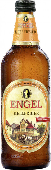 На фото изображение Engel, Kellerbier Hell, 0.5 L (Энгель, Келлербир Хель объемом 0.5 литра)