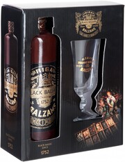 In the photo image Riga Black Balsam, gift box with a glass, 0.5 L