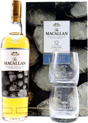 Macallan Fine Oak 12 Years Old, gift box and 2 glasses, 0.7 L