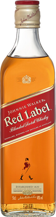 In the photo image Red Label, 0.5 L
