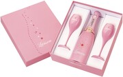 Lanson, Rose Label Brut Rose, pink coated & 2 glasses gift box
