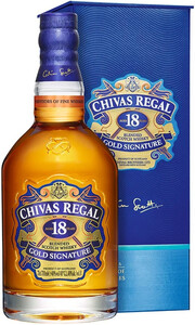 На фото изображение Chivas Regal 18 years old, with box, 0.7 L (Чивас Ригал 18-летний, в подарочной коробке в бутылках объемом 0.7 литра)