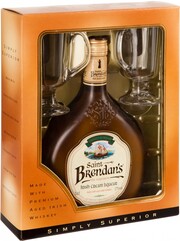 Saint Brendans, gift box & 2 glasses, 0.7 L