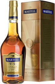 In the photo image Martell VS, with metal box, 0.7 L