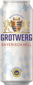 Фильтрованное пиво Grotwerg Bayerisch Hell, in can, 0.5 л