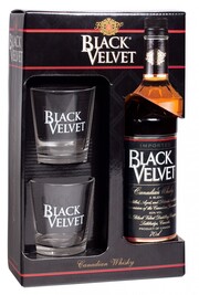 Black Velvet, gift box with 2 glasses, 0.7 L