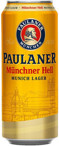 Немецкое пиво Paulaner, Original Munchner Hell, in can, 0.5 л