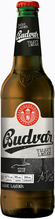 На фото изображение Budweiser Budvar Tmavy Lezak, 0.5 L (Будвайзер Будвар Темное объемом 0.5 литра)