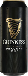 Ирландское пиво Guinness Draught (with nitrogen capsule), in can, 0.44 л