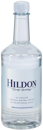 На фото изображение Hildon Gently Sparkling, Mineral Water, PET, 1 L (Хилдон газированная, в пластиковой бутылке объемом 1 литр)