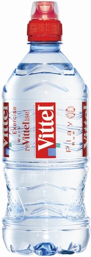 На фото изображение Vittel Still, PET, sport cup, 0.75 L (Виттель негазированная, в пластиковой бутылке со спортивной крышкой объемом 0.75 литра)