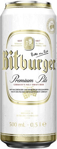 Bitburger Premium Pils, in can, 0.5 л