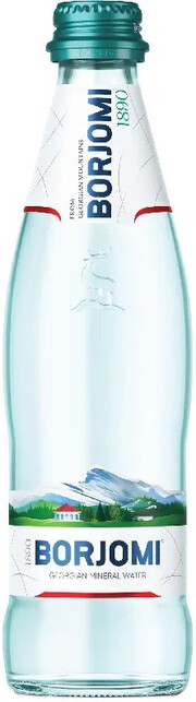 На фото изображение Боржоми, в стеклянной бутылке, объемом 0.33 литра (Borjomi, Glass 0.33 L)