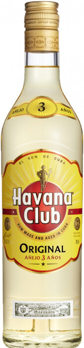 На фото изображение Havana Club Anejo 3 Anos, 0.7 L (Гавана Клуб Аньехо 3 года объемом 0.7 литра)