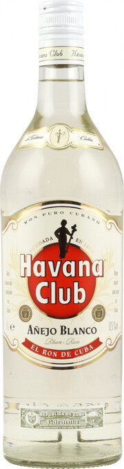 На фото изображение Havana Club Anejo Blanko, 1 L (Гавана Клуб Аньехо Бланко объемом 1 литр)