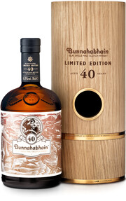 Bunnahabhain Aged 40 years, Limited Edition, wooden tube, 0.7 L