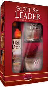 Scottish Leader, gift box with two glasses, 0.7 L