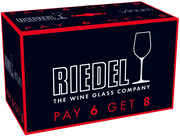 Riedel, Vinum Pay 6 Get 8, Bordeaux, set of 8 glasses, 610 мл