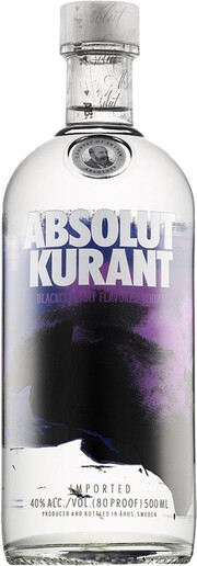 На фото изображение Absolut Kurant, 0.5 L (Абсолют Курант объемом 0.5 литра)