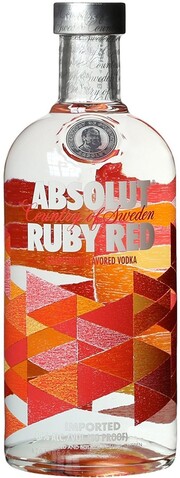 На фото изображение Absolut Ruby Red, 0.5 L (Абсолют Грейпфрут объемом 0.5 литра)