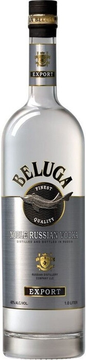 На фото изображение Белуга Нобл, объемом 1 литр (Beluga Noble 1 L)