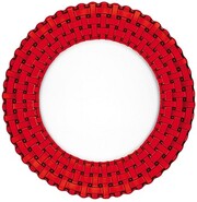 На фото изображение На фото изображение Nachtmann, Bossa Nova, Platter with red border (Босса Нова, Блюдо с красной каймой)