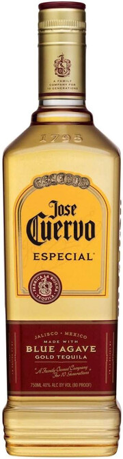 На фото изображение Jose Cuervo, Especial Reposado, 0.7 L (Хосе Куэрво, Эспесьяль Репосадо объемом 0.7 литра)