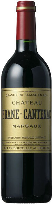 На фото изображение Chateau Brane-Cantenac (Margaux) Grand Cru Classe AOC, 2005, 0.75 L (Шато Бран-Кантенак, 2005 объемом 0.75 литра)