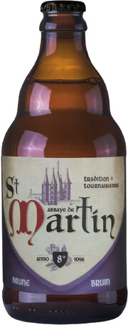 На фото изображение Abbaye de St. Martin Brune, 0.33 L (Абей де Сен Мартен Брюн объемом 0.33 литра)