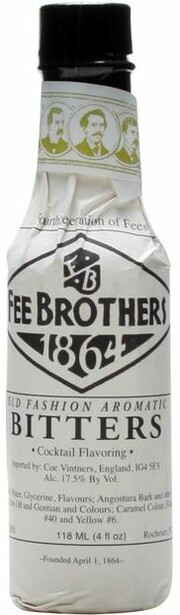 На фото изображение Fee Brothers, Old Fashion Aromatic Bitters, 0.15 L (Фи Бразерс, Олд Фэшн Ароматик Биттер объемом 0.15 литра)
