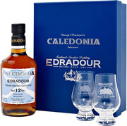 Edradour, Caledonia 12 years old, gift box with 2 glasses, 0.7 L