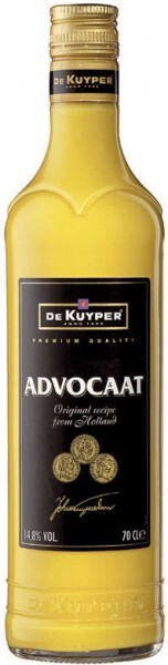 На фото изображение De Kuyper Advocaat, 0.5 L (Де Кайпер Адвокат объемом 0.5 литра)