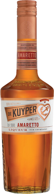 На фото изображение De Kuyper Amaretto, 0.7 L (Де Кайпер Амаретто объемом 0.7 литра)