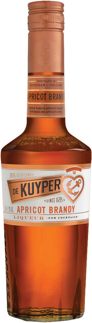 На фото изображение De Kuyper Apricot Brandy, 0.7 L (Де Кайпер Абрикосовый бренди объемом 0.7 литра)