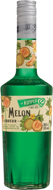 На фото изображение De Kuyper Melon, 0.7 L (Де Кайпер Дыня объемом 0.7 литра)