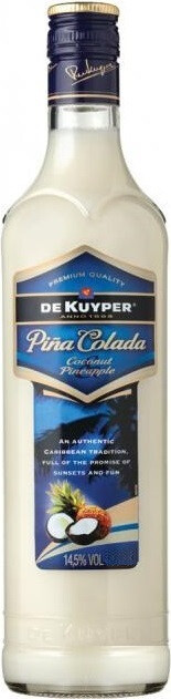 На фото изображение De Kuyper Pina Colada, 1 L (Де Кайпер Пина Колада объемом 1 литр)