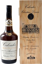 Christian Drouin, Coeur de Lion Calvados 1100-eme Anniversaire de la Normandie, wooden box, 0.7 L