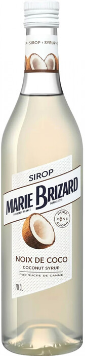 На фото изображение Marie Brizard, Coconut Syrup, 0.7 L (Мари Бризар, Кокосовый сироп объемом 0.7 литра)