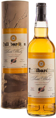 На фото изображение Tullibardine Sauternes Finish, in tube, 0.7 L (Туллибардин Сотерн Финиш, в тубе в бутылках объемом 0.7 литра)